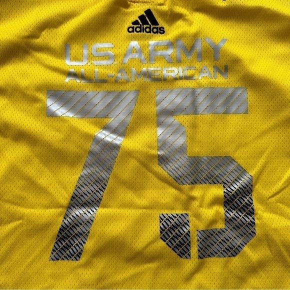 Army Football Adidas Game Uniform Jersey 3XL Mama #75 yellow, black, silver - Picture 3 of 15